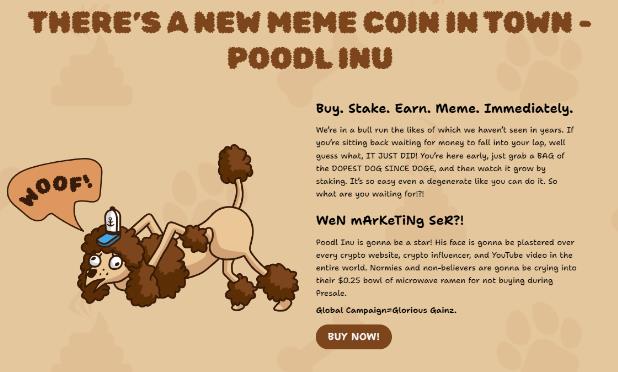 Meme Coin-Investoren sollten sich Poodl Inu (POODL) so schnell wie möglich ansehen, denn dieser Meme Coin hat bereits über 1,6 Millionen Dollar eingesammelt